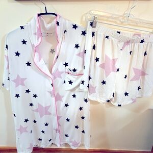 Stripe & Stare short pajama set